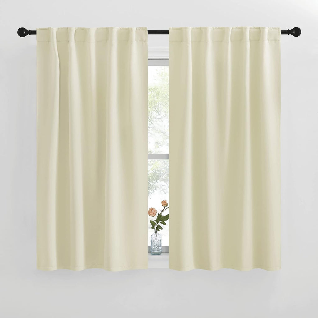 NICETOWN RV Curtains for Camper Windows - (Beige Color) 42x50 Inch, 2 Panels Set, Thermal Insulated Room Darkening Blackout…