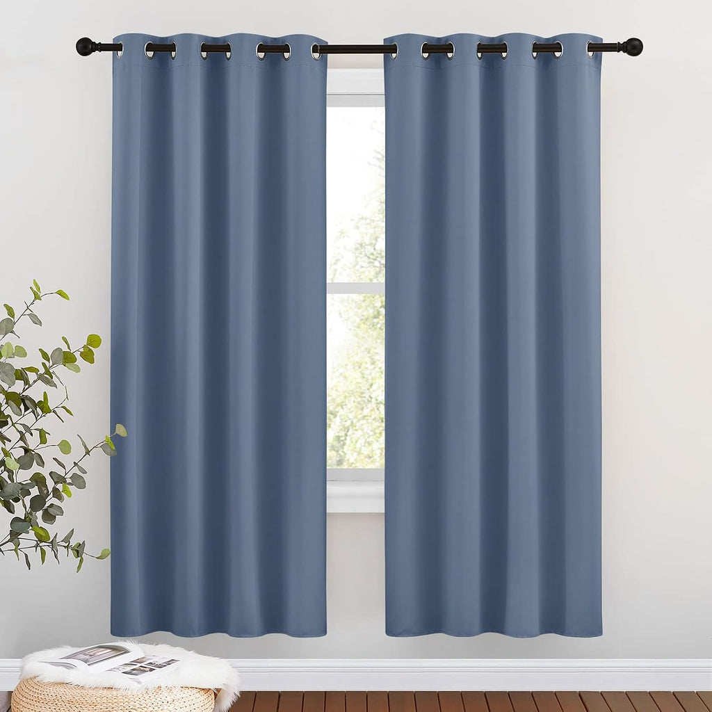NICETOWN Blackout Curtain Drapes for Living Room - Decorative Thermal Insulated Solid Grommet Top Room Darkening Window Treatments for…