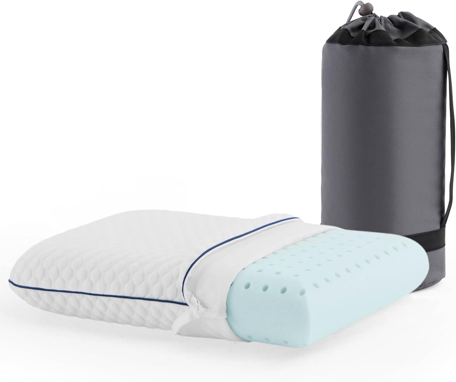 Weekender Gel Memory Foam Camping Pillow - Travel Essentials & Must Haves - Camping Gear & Accessories - Contouring Neck Support - Small…