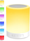 Touch Bedside Lamp with Bluetooth Speaker, Colorful Night Light Dimmable, Outdoor Table Lamp with Touch Control, Best Gift for Teens Kids…