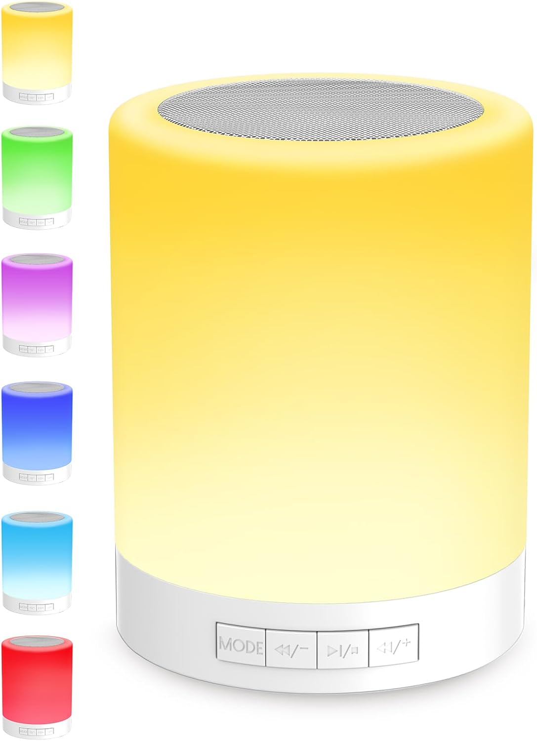 Touch Bedside Lamp with Bluetooth Speaker, Colorful Night Light Dimmable, Outdoor Table Lamp with Touch Control, Best Gift for Teens Kids…