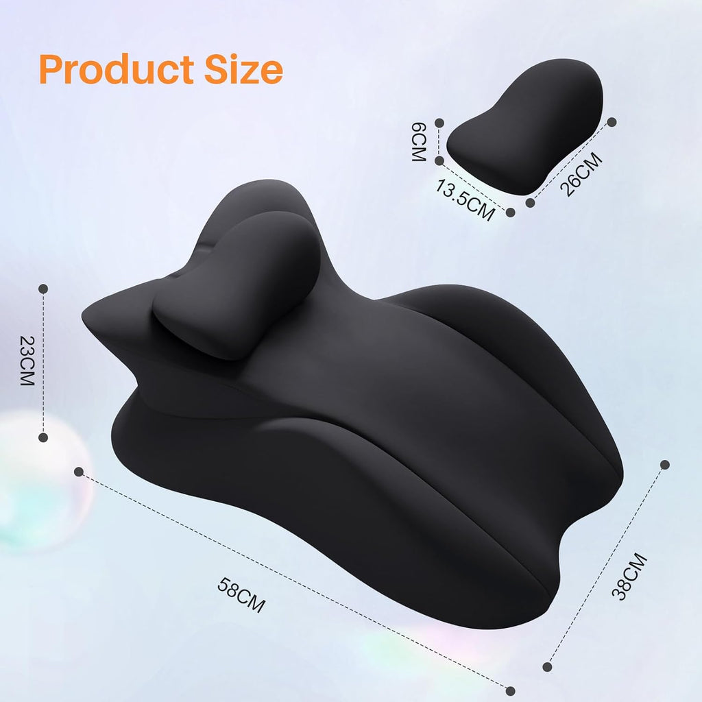 eleELEOPTION ele ELEOPTION Memory Foam Ergonomic Wedge Pillow Prone Reading Pillow for Bed Sofa Stomach Back and Neck Support Sitting Up wi…