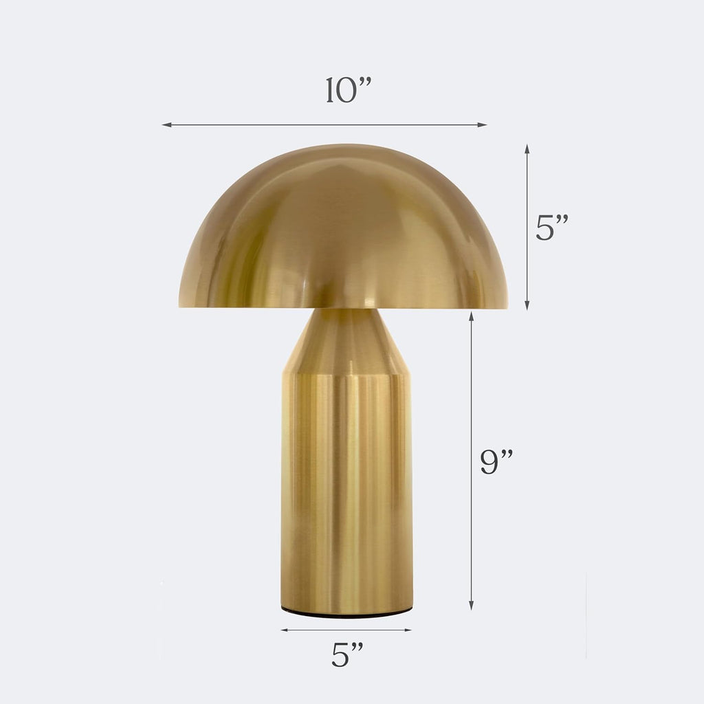 Brightech Venus Mushroom Table Lamp - Modern Lamp for Living Room, Bedroom Side/End Table - Dimmable, Unique Side Table LED Lamp Shade…