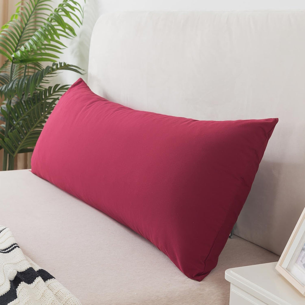 WhatsBedding Memory Foam Body Pillow with Breathable Zippered Cotton Cover, Full Body Pillow for Adults, Long Pillow for Sleeping, Firm Pil…