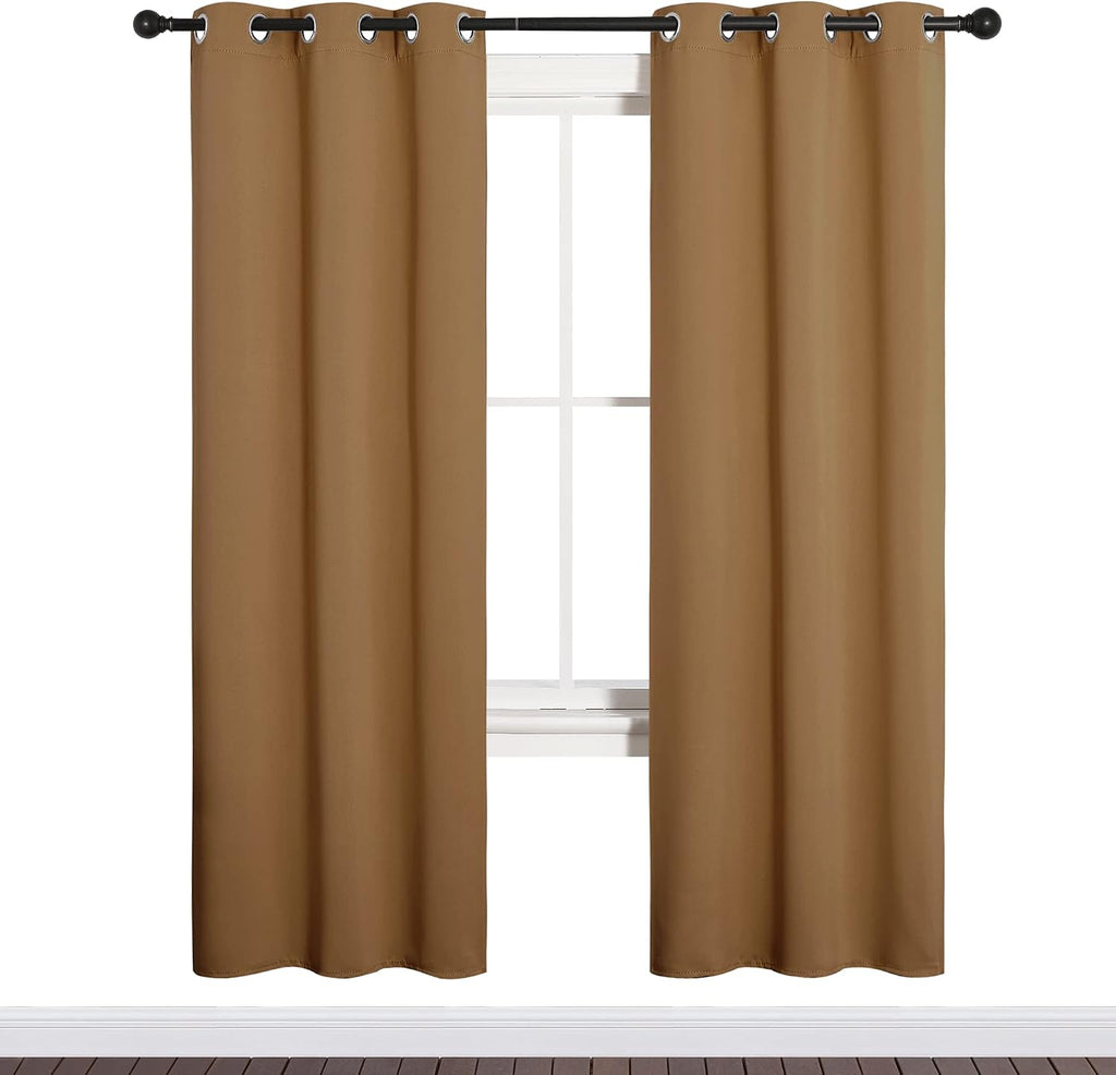 NICETOWN Sleek Blackout Curtains 72 inches Length for Windows, Noise Reducing and Block Draft Panels for Door Doorway Laundry Office…