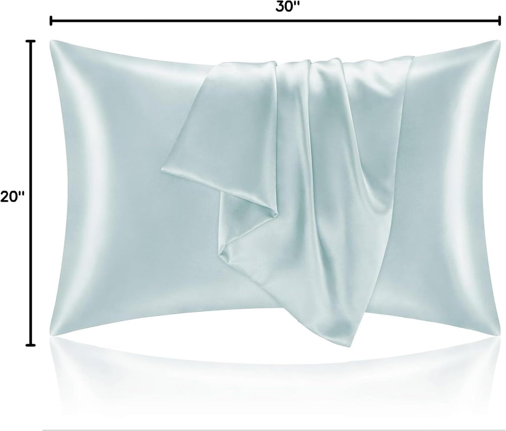 Bedelite Satin Pillowcase for Hair and Skin, Super Soft and Cooling Similar to Silk Pillow Cases 2 Pack with Envelope Closure, Gift for Wom…