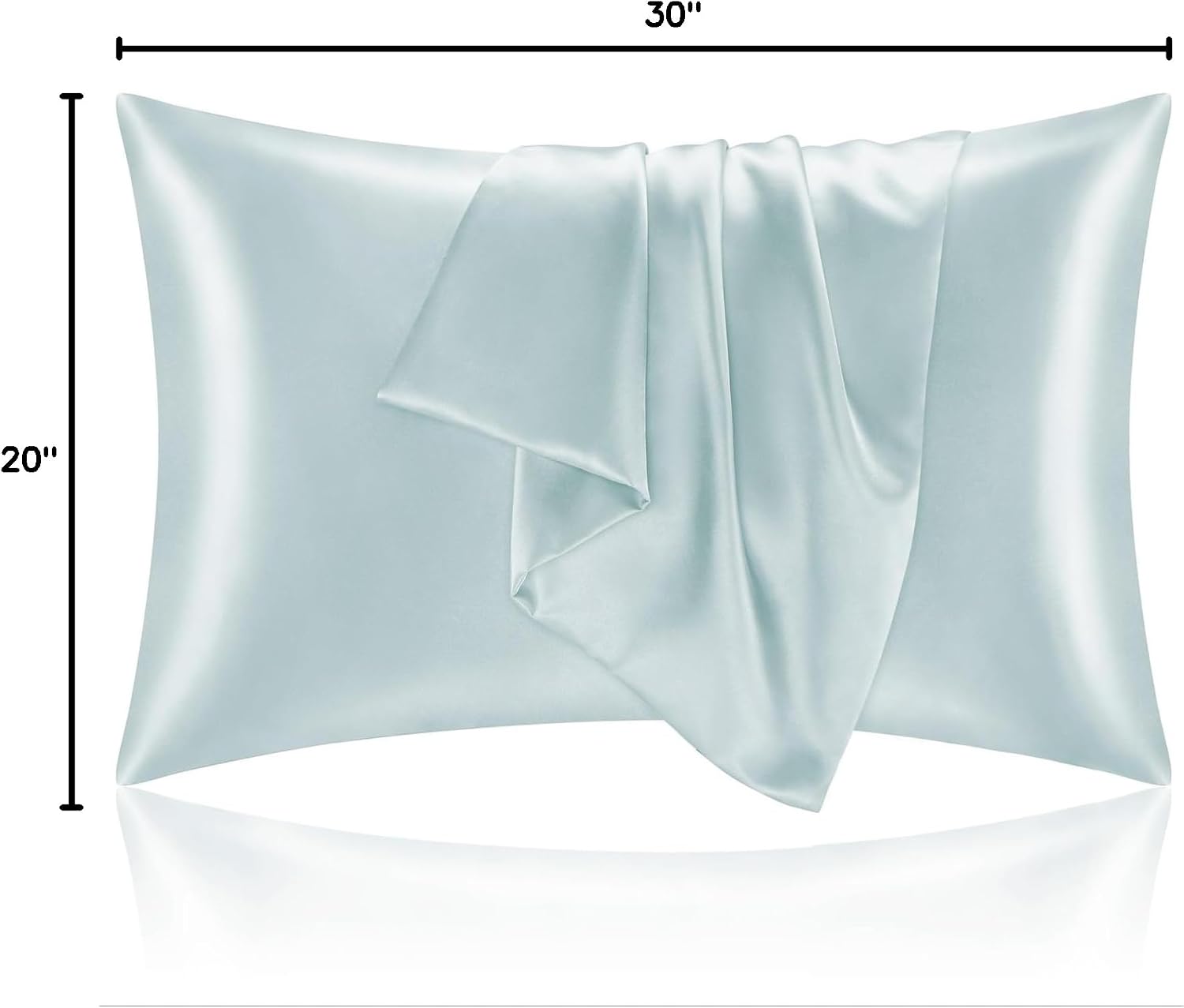Bedelite Satin Pillowcase for Hair and Skin, Super Soft and Cooling Similar to Silk Pillow Cases 2 Pack with Envelope Closure, Gift for Wom…