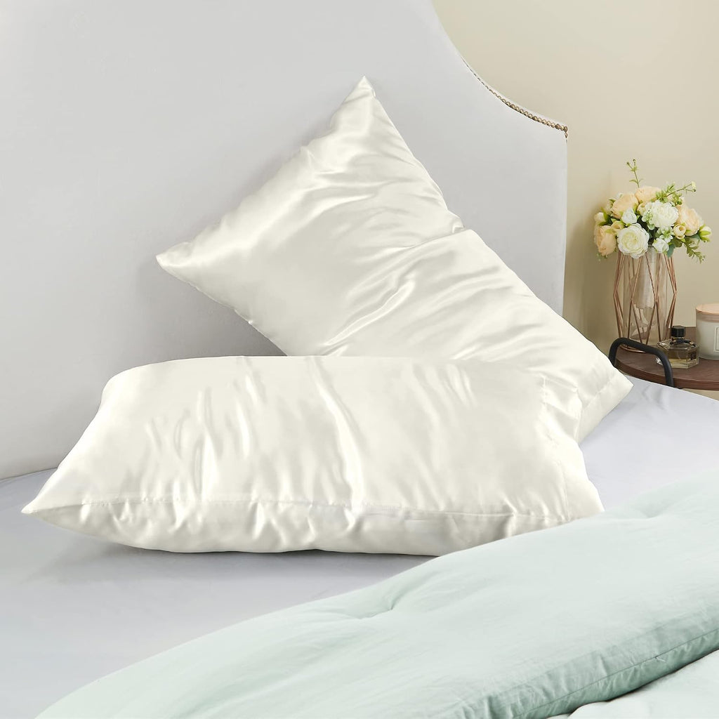 Bedelite Satin Pillowcase for Hair and Skin, Super Soft and Cooling Similar to Silk Pillow Cases 2 Pack with Envelope Closure, Gift for Wom…