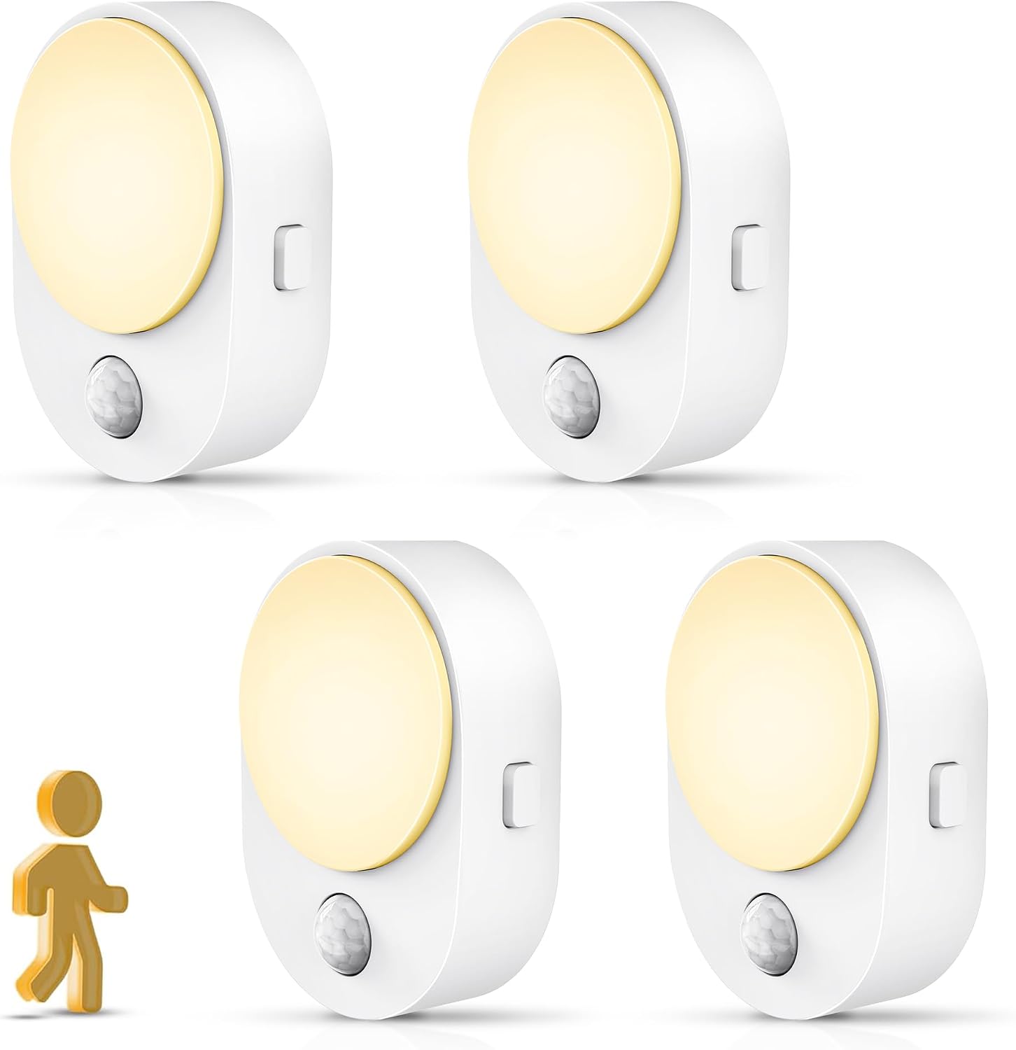 L LOHAS LED Plug in Night Light with Motion Sensor and Dusk to Dawn Sensor,[4-Pack] Night Lights Plug into Wall,3000K Soft…