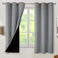 BGment Thermal Insulated 100% Blackout Curtains 63 Inch Length 2 Panels, Total Light Blocking Curtains for Bedroom, Grommet Window Drapes w…