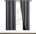 Nicetown Grey Full Shade Curtain Panels, 37" Wide x 70" Long, Gray, Pair of Thermal Insulated & Energy Efficiency Blackout Curtains for Liv…