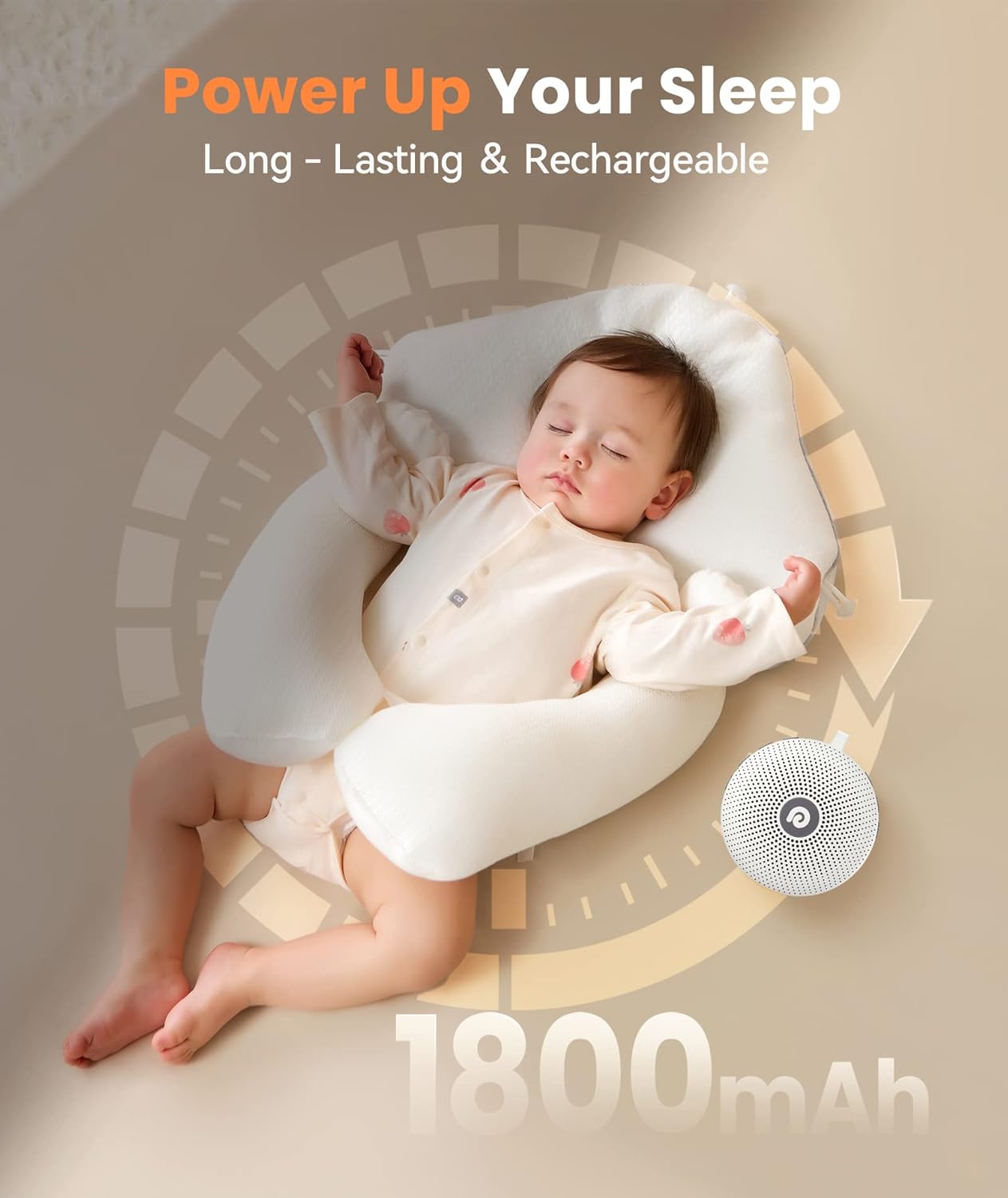Dreamegg Portable Noise Machine for Baby Adult, Features Powerful Battery, 21 Soothing Sound, Noise Canceling for Office & Sleeping, Sound…