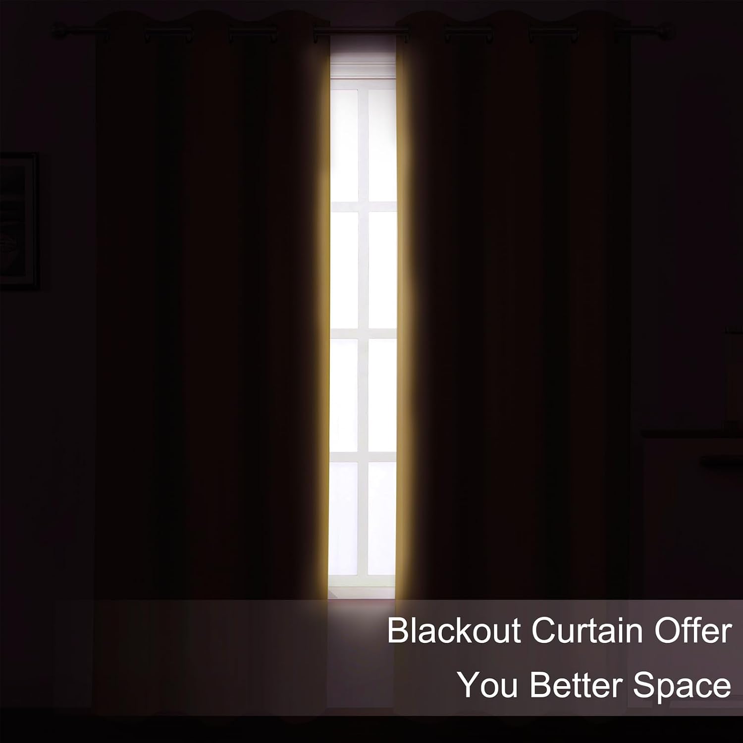 Lemomo Mustard Yellow Thermal Blackout Curtains/42 x 84 Inch/Set of 2 Panels Room Darkening Curtains for Bedroom 84 Inch silver