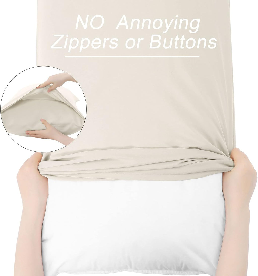 uxcell 100% Microfiber Body Pillow Cover | 1800 Thread Count Pillowcase | Soft Pillow Case with Envelope Closure | 90 GSM Ployester | No Wr…