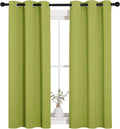 NICETOWN Green Blackout Curtains Window Panels, Window Treatment Thermal Insulated Solid Grommet Blackout Draperies/Drapes for Bedroom…