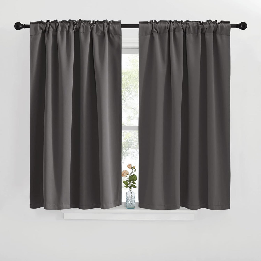NICETOWN Blackout Window Curtains for Camper - (Grey Color) 42x40 Inch, 2 Panels Set, Thermal Insulated Room Darkening Blackout…