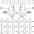 Tuanse 20 Sets Plug in Night Light Module Night Light Base with Shade Mounting Clip Plastic Lights Rotating Base for Making Your Own…