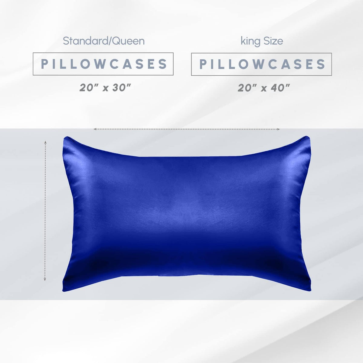 Elegantcomfort Elegant Comfort 2-Pack Standard/Queen Satin Pillowcase Set with Hidden Zipper Closure, Silky Smooth for Hair and fabric…