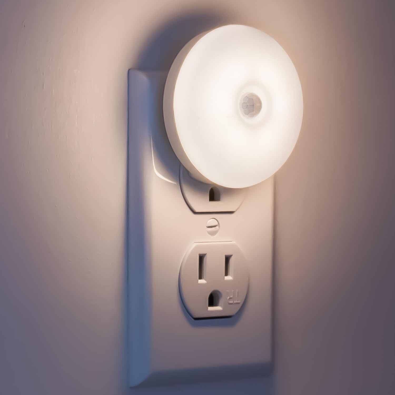 LED Motion Sensor Night Light, Sensor Night Light Plug in, Motion Nightlight Plug into Wall, Energy Efficient, Cool White Night Light for…