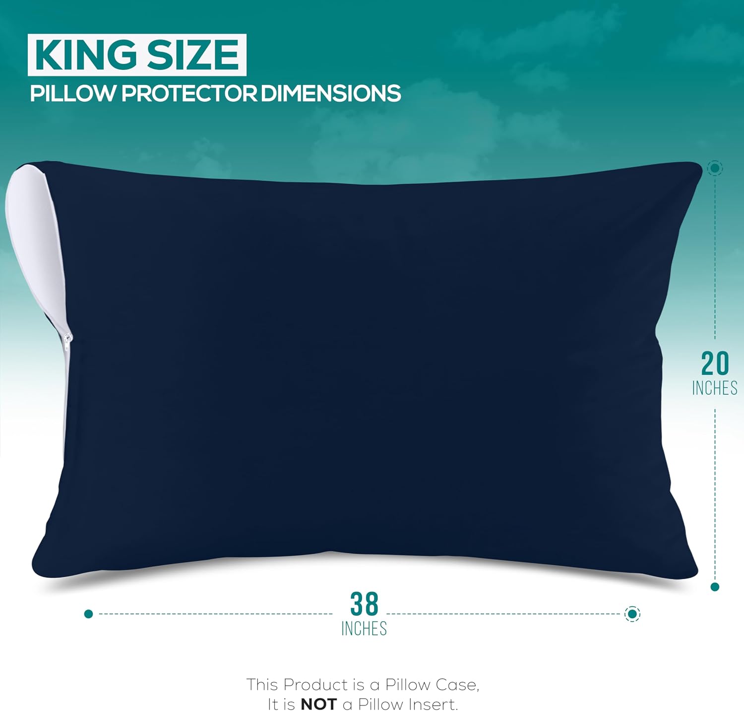 Utopiabedding Utopia Bedding 100% Waterproof Pillow Protectors with Zipper King Size (Set of 2), Bed Bug and Dust Mite Proof Zippered Pillo…