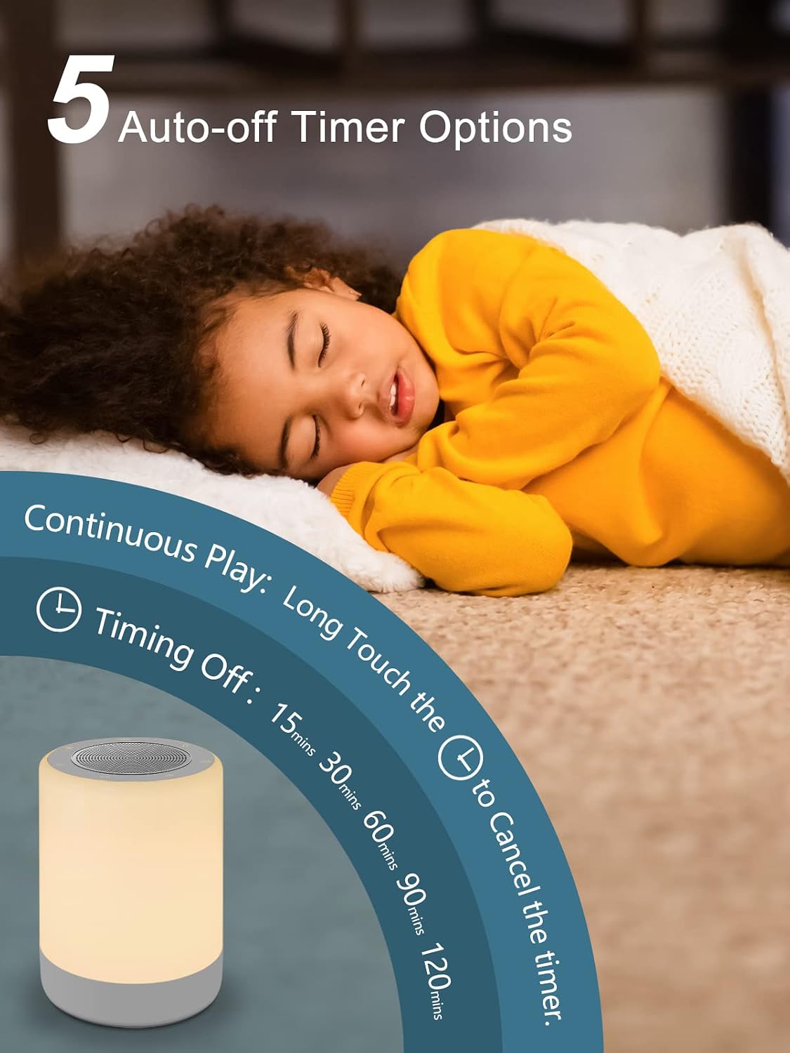 Sound Machine, White Noise Machine for Baby with Night Light, 32 High Fidelity Sounds, Plug in,5 Timers & Memory Feature, Noise Machine for…