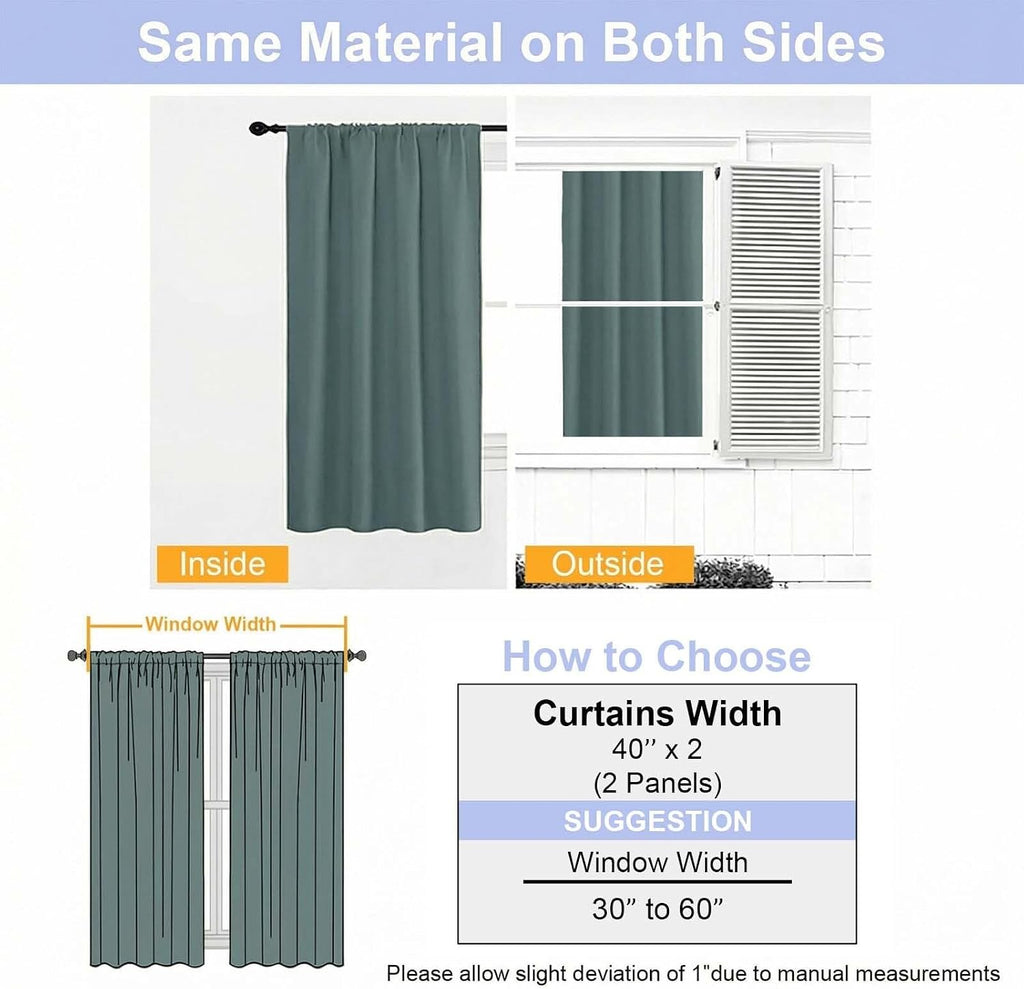 Simplebrand Ava Dark Green Blackout Curtains for Bedroom 96 Inches Long 2 Panels, Solid Thermal Insulated, Energy Saving Nursery Window Tre…