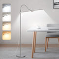 Bright Floor Lamp, 18W/2000LM Silver LED Floor Lamp with Double Head, Adjustable Gooseneck Dimmable Craft Light for Sewing Tatoo…