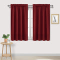 Dwcn Christmas Burgundy Room Darkening Blackout Curtains - Thermal Insulated Privacy Energy Saving Window Curtain Drapes 42 x 54 inch Lengt…