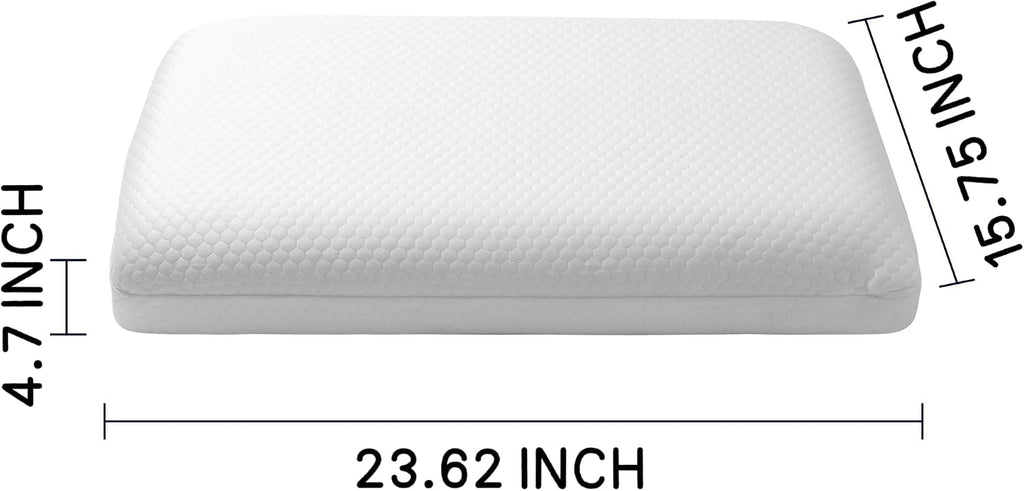 hyvecloud Memory Foam Bed Pillow, Adaptive Pillows for Neck, Medium Firm Pillow for Side, Back, and Stomach Sleepers Keep Pressure Relief to D…