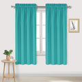 DWCN Blackout Curtains for Living Room Thermal Insulated, Energy Saving & Noise Reducing Bedroom Curtains, Peacock Blue, W 42x L 63 Inch…