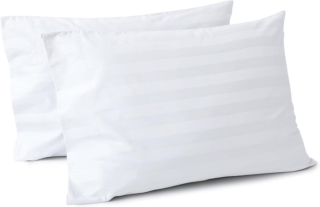 ShunjieHome 100% Egyptian Cotton Pillow Cases Set of 2, Standard Size 400 Thread Count Cooling Pillowcases, Soft and Breathable Pillow Cove…
