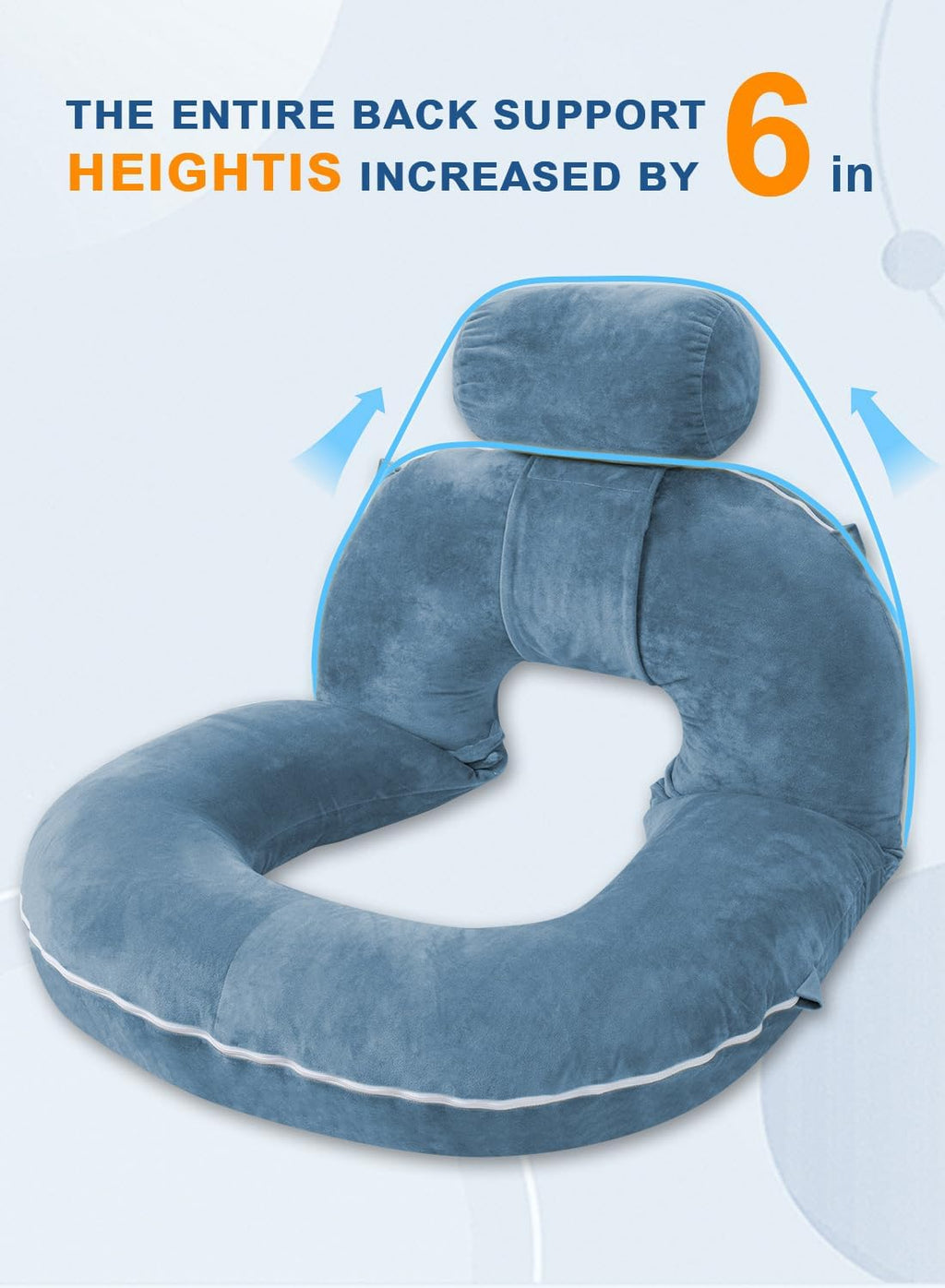 Insen Reading Pillow, Back Pillow for Sitting in Bed for Reading, Nurse & Relax, Reading Pillow for Adults, Moms & Kids, Sit Up Pillow for…