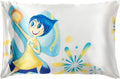 JayFranco Disney Pixar Inside Out Joy Satin Pillowcase - Standard Size 20x30 Inch Silky Soft White Pillow Cover 30 inch White