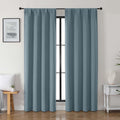 Gwine Stone Blue Blackout Curtains for Bedroom 84 inches Long 2 Panels Set, Solid Noise Reducing Thermal Insulated Blackout Curtains for…