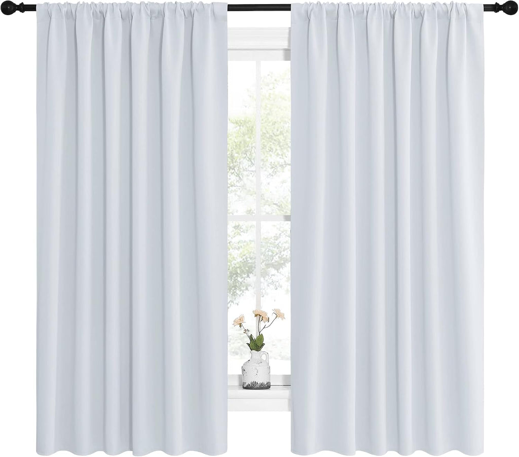 NICETOWN Bedroom Window Curtain Panels - Window Treatment Thermal Insulated Rod Pocket Room Darkening Curtains/Drapes for Patio Door…