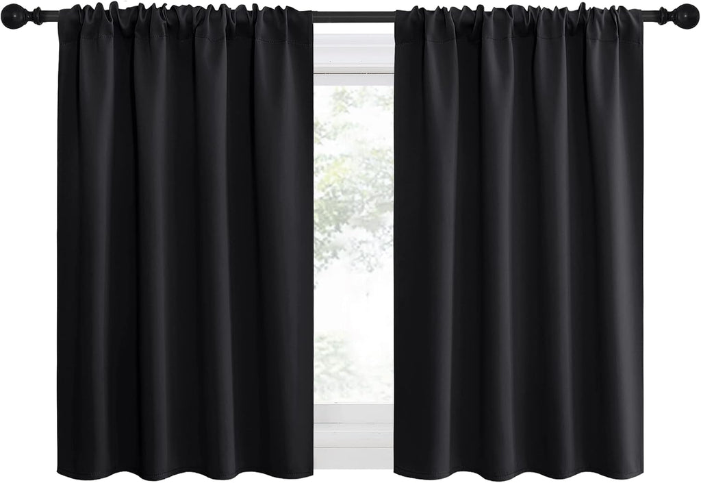 NICETOWN Halloween Kitchen Window Curtains Over Sink, Energy Smart Decoration Thermal Insulating Blackout Drapes/Draperies for RV Bunk (2…