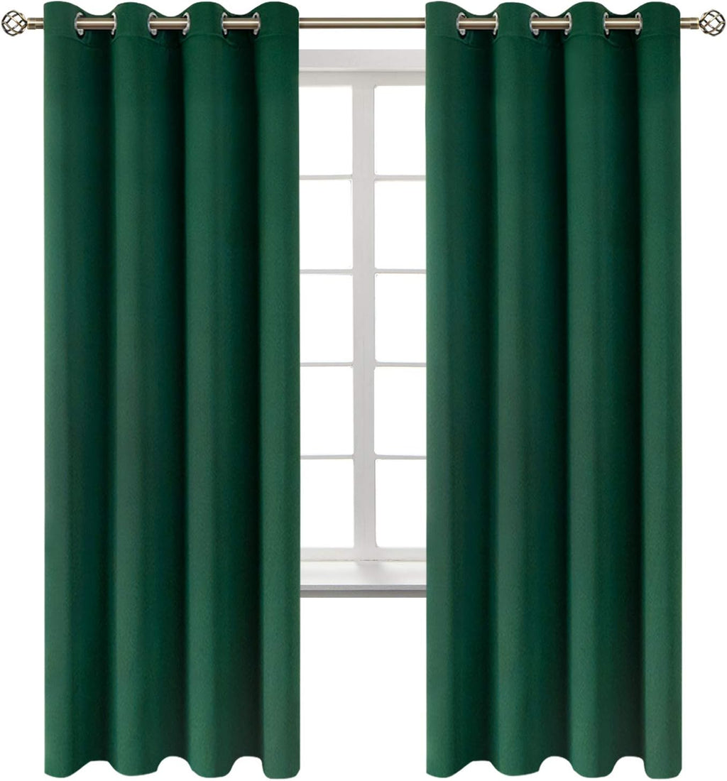 BGment Blackout Curtains for Bedroom - Grommet Thermal Insulated Room Darkening Curtains for Living Room, Set of 2 Panels (52 x 72 Inch, Em…