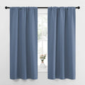 NICETOWN Bedroom Curtains, Home Decoration Solid Thermal Insulated Draperies & Drapes, Blackout Window Curtains for Kitchen (Stone Blue…