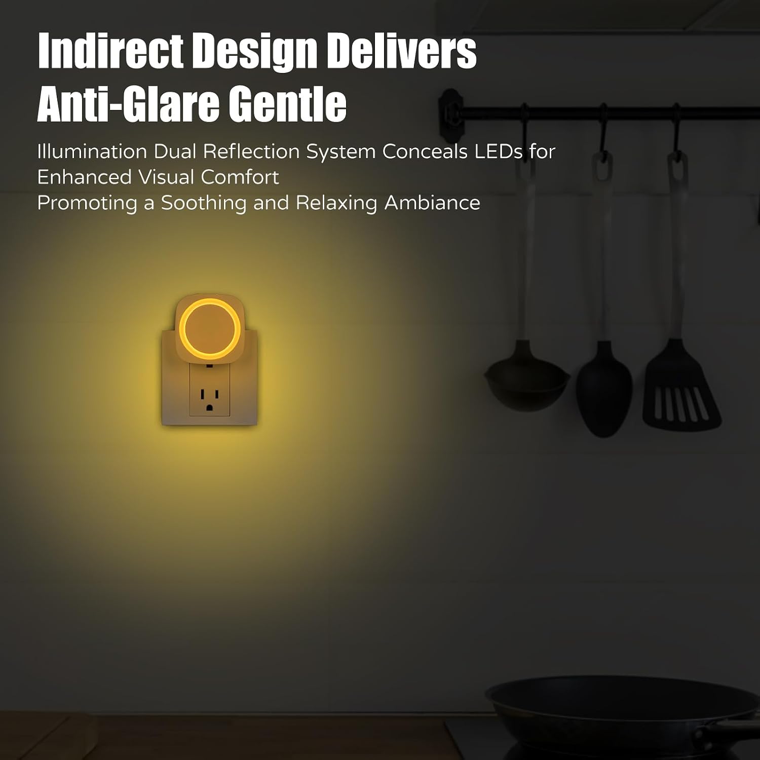 LED Night Lights Plug in to Wall,[4-Pack]Plug in Night Light, Auto Dusk to Dawn Sensor, Dimmable night light, energy efficient night…