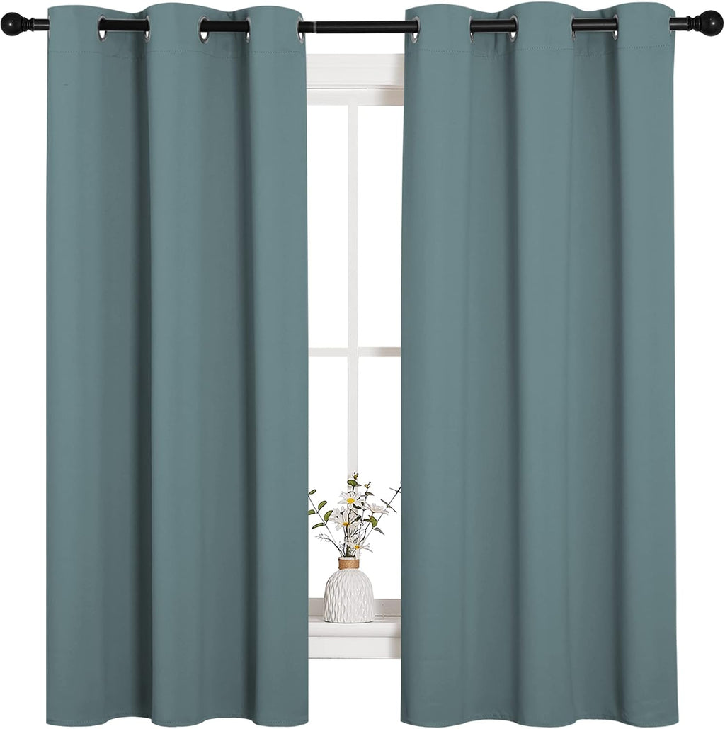 NICETOWN Modern Blackout Curtains Noise Reducing, Thermal Insulated and Privacy Room Darkening Drape Panels for Boy's Guest Room Door…