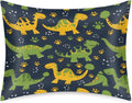 Animal Dinosaur Green Cute Satin Pillowcase for Hair and Skin Soft Silk Pillow Cases with Envelope Closure Cooling Pillow Case Slip 15.99…