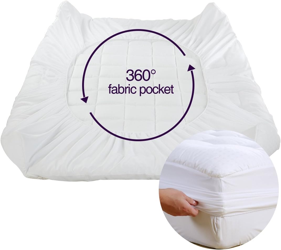 EASELAND King Size Mattress Pad Pillow Top Mattress Cover Quilted Fitted Mattress Protector Cotton 8-21" Deep Pocket Cooling Topper…