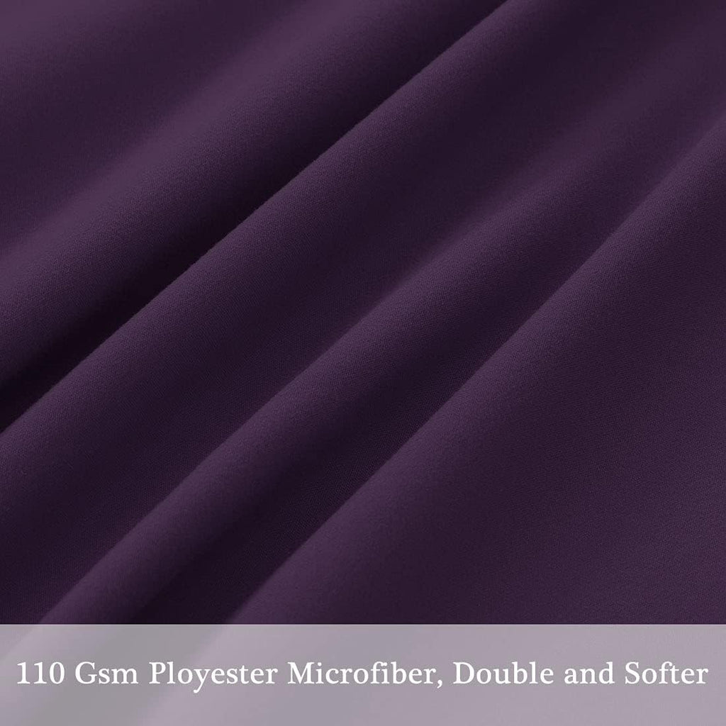 PiccoCasa Body Pillow Cover with Zipper Closure, 110 GSM Brushed Microfiber, Soft Long Cases for Body Pillows (20"x54") Plum cotton