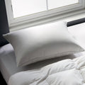 Globon Queen Size Firm Down Feather Pillow, Hotel Collection Bed Pillow for Side & Back Sleepers, 100% Cotton Cover, Luxury 3-Layer…