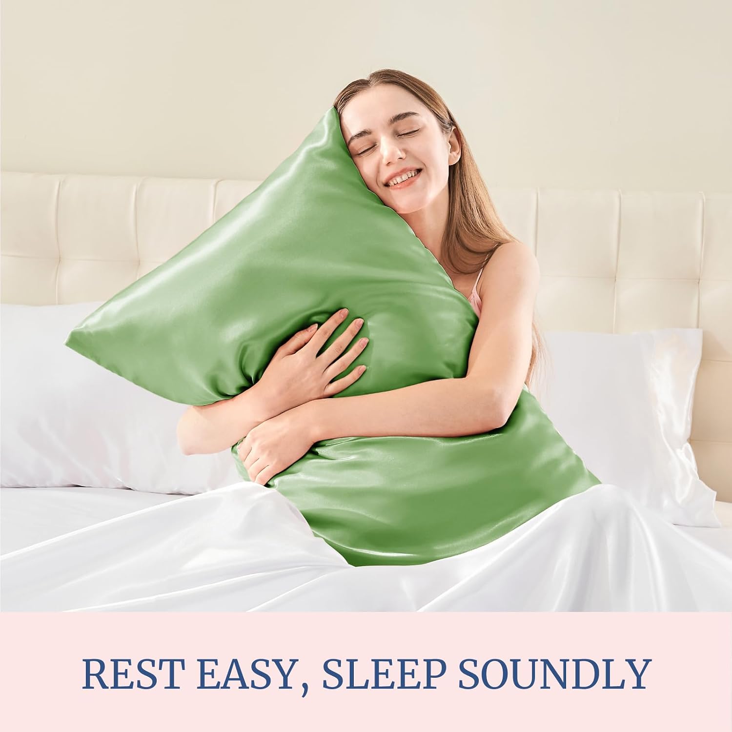 Bedelite Satin Pillowcase for Hair and Skin, Super Soft and Cooling Similar to Silk Pillow Cases 2 Pack with Envelope Closure, Gift for Wom…