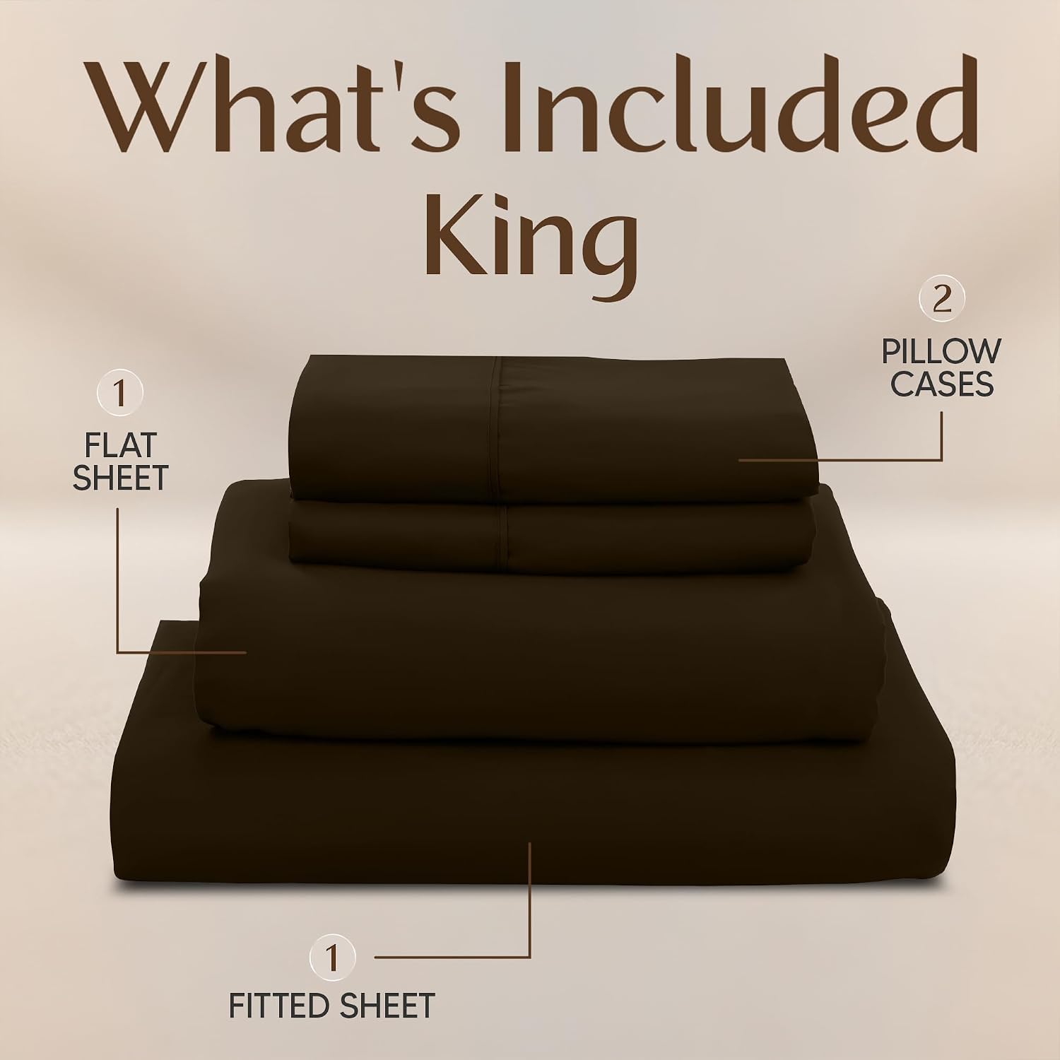 Utopiabedding Utopia Bedding King Size Sheet Set – 4 Piece Bed Sheets, Soft and Breathable Microfiber, Includes 1 Fitted Sheet, 1 Flat Shee…