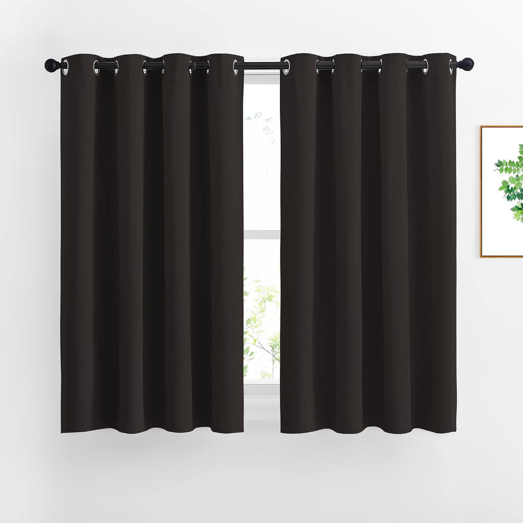 Nicetown Blackout Curtains Panels for Window - Triple Weave Energy Saving Thermal Insulated Solid Grommet Blackout Drapes for Kitchen (1 Pa…