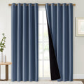 Nicetown 100% Blackout Curtains 84 inches Long, Pair of Energy Smart & Noise Blocking Out Drapes for Baby Room Window, Thermal Insulated Gu…