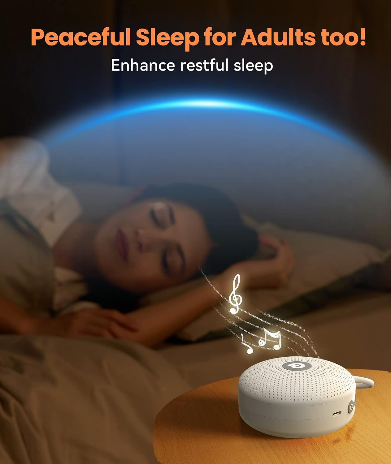 Dreamegg Portable Noise Machine for Baby Adult, Features Powerful Battery, 21 Soothing Sound, Noise Canceling for Office & Sleeping, Sound…