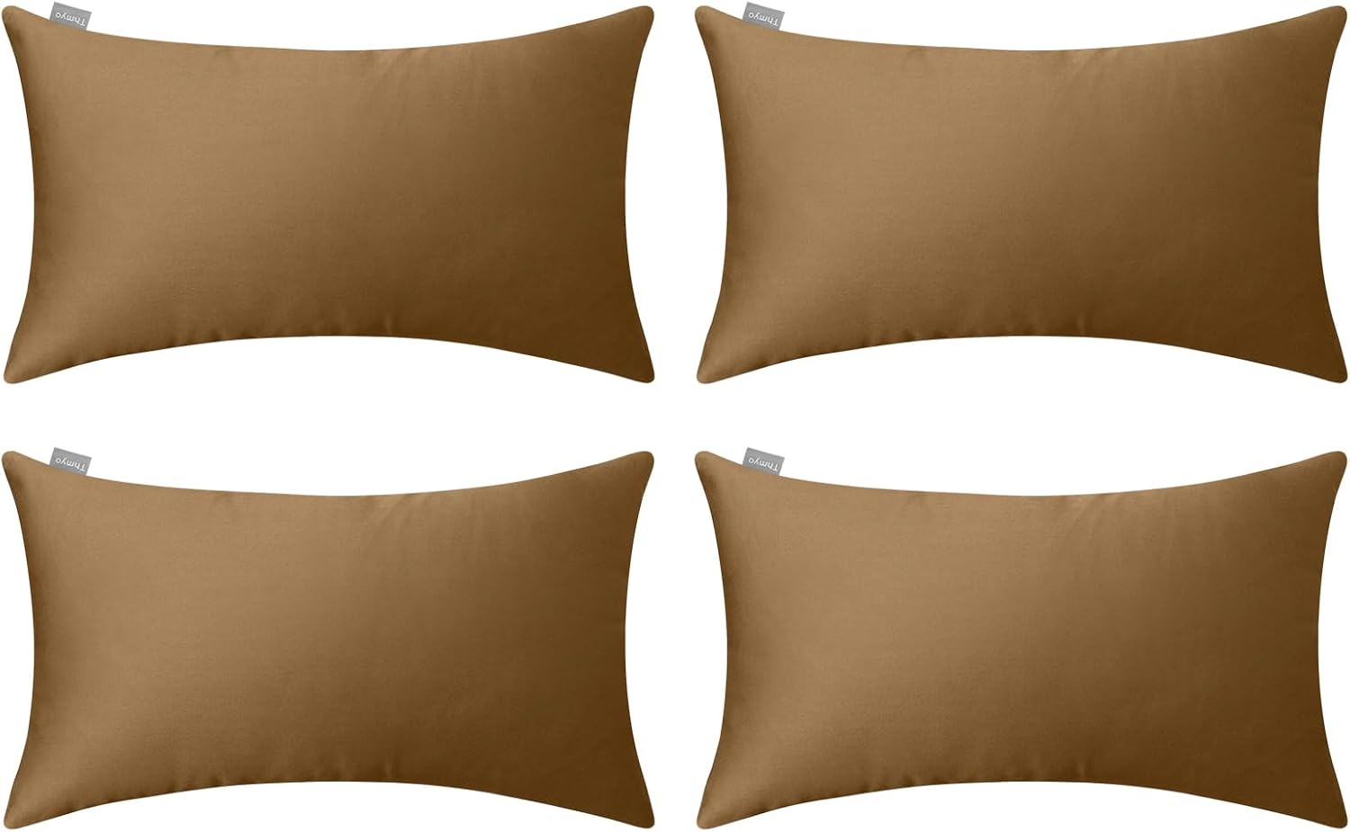 Thmyo 4-Pack 100% Cotton Lumbar Comfortable Solid Decorative Throw Pillow Case, Rectangle Cushion Cover Pillowcase, DIY Throw Pillowcase fo…